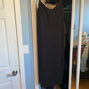 Black dress with slit